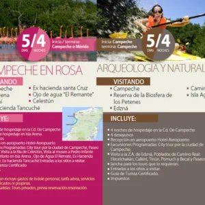 Campeche en rosa y arqueología y naturaleza
