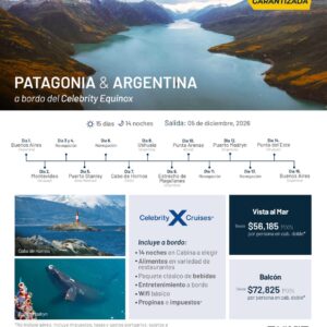 Crucero Patagonia & Argentina – Celebrity Equinox